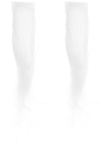 AOKWAWALIY 1 Par De Cejas Postizas Blancas Cejas Autoadhesivas Novedad Cejas Realistas Vello Facial Accesorios De Cosplay Cejas Tupidas Disfraz De Santa para Fiesta De Disfraces De Navidad