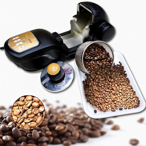 Drum Type Coffee Roaster, Home Coffee Beans Roasting Machine, 1600W Full‑automatic Household Electric Coffee Bean Roaster Machine, 7 Gears Adjustable, Automatic Cooling for Home/restaurant Use