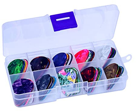 Warmhm 100stücke Gitarrenplektrum Bunte Gitarrenplektren Plektrum Für Gitarre Gitarrenübungswerkzeuge Aus Hochwertigem Material Gitarre Praxis Picks Tragbar