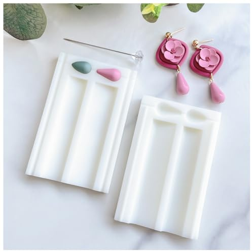 Keoker Polymer Clay Bead Roller & Bead Hole Maker, Polymer Clay Earring Tool, Clay Molds for Jewelry, Piercing Tool Kit