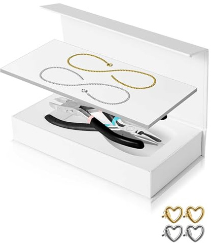 GYHCB Permanentes Armband Set, DIY Permanent Bracelet mit 925 Sterling Silber 4 Herzverschlüssen Herstellungs Schmuck, für Valentinstag, Jahrestage, Familien und Freundschaftsgeschenke