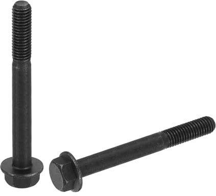 sourcing map Metric Flange Hex Cap Bolt M8-1.25x70mm 10pcs | Partial Thread DIN 6921 Flanged Bolts Hexagon Screws Carbon Steel Black Oxide Plated Black