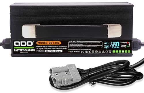 Cargador de batería LiFePO4 de 58,4 V 20 A 48 V (51,2 V) 20 A para batería de fosfato de hierro de litio