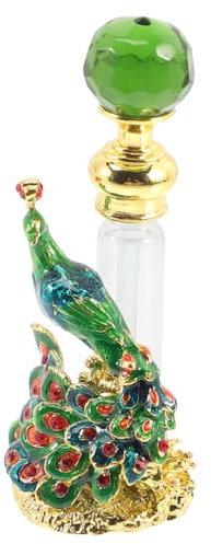 CLISPEED Botella de Perfume Vintage Rellenable Frasco de Fragancia Vacío Vidrio Decorativo Diseño para Almacenamiento Decoración de Tocador Botella Recargable Elegante
