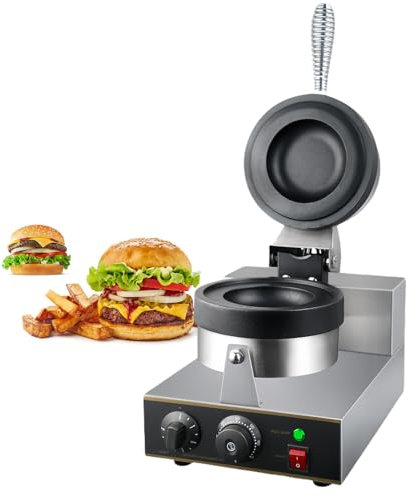 Glowdora Prensa Eléctrica para Hacer Hamburguesas, Máquina para Hacer Hamburguesas Y Helados Comerciales para El Hogar, Máquina para Hacer Waffles Eléctrica, Máquina para Hacer Pan.