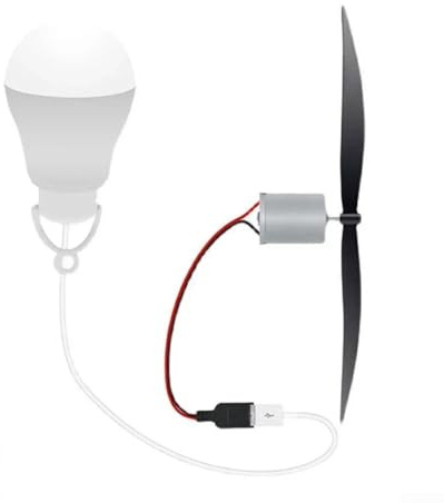 for MINI Wind Turbine Motor Blades, Wind Propeller Turbines Generator With USB Bulb, Wind Turbine Motor DIY Model Kits