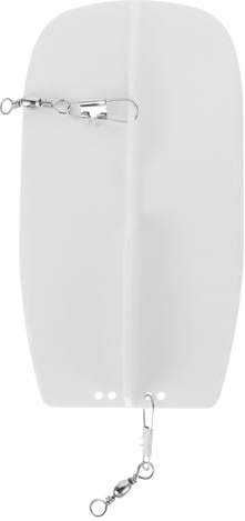 SKISUNO Planche De Plongée en Plastique Blanche 82g Réglable pour Pêche à La Traîne Outil De Pêche Extérieur Accessoire Léger Portable