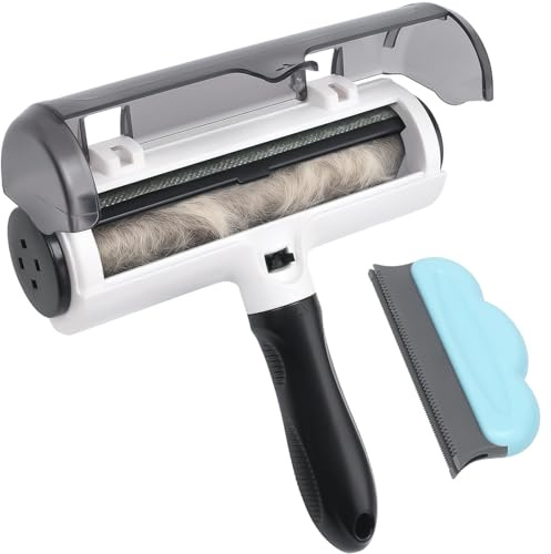 Pet Hair Remover Roller Reusable Animal Hair Removal Brush with Lint Roller | Dogs and Cats Fur Removal Tool for Sofa, Carpet, Car, Stairs, Bedding, Pet Beds Mats and Cat Tree