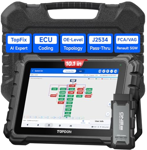 TOPDON ONE 10,1 OBD2 Diagnosegerät Auto mit ECU-Codierung,J2534 Pass-Thru