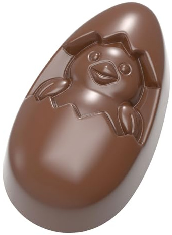 Chocolate World Easter Chick in Egg Mould, 12 Cavity Polycarbonate CW12190