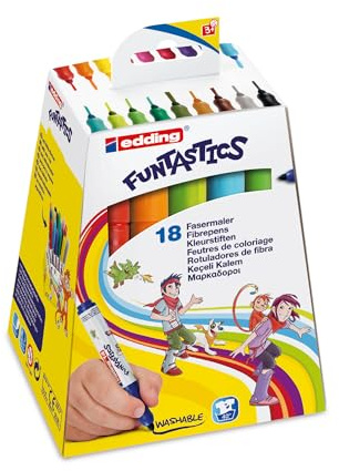 edding 14 Funtastic fiberpenna 10 stycken tjocklek 3 mm färgglada färger 18 stycken