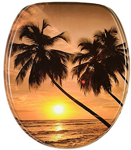 Sanilo WC Sitz mit Absenkautomatik, hochwertiger Toilettendeckel, einfache Montage, stabile Scharniere, Summer