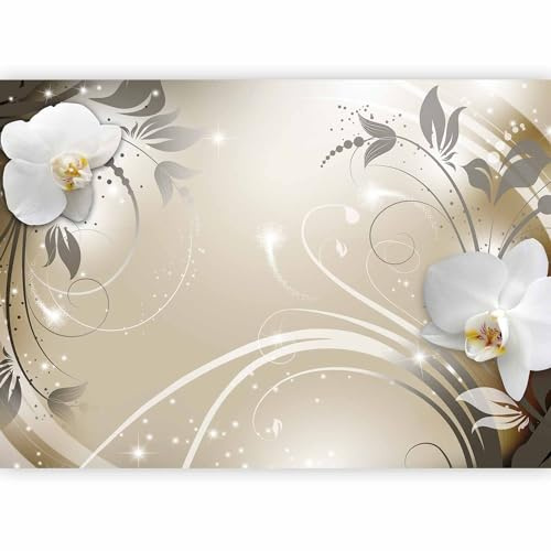 Fotomurale - Carta da parati 400x280 cm TNT Murale alla moda Decorazione da Muro XXL Poster Gigante Design Carta per Pareti Fiori Orchidea b-A-0060-a-d