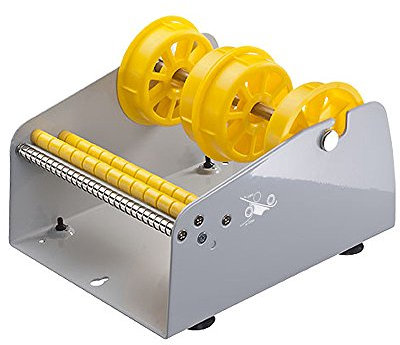 TE-Office Stahl Etikettenspender Etiketten Abroller Haftetiketten Tischgerät Wandgerät manuell 163mm Rollenbreite grau