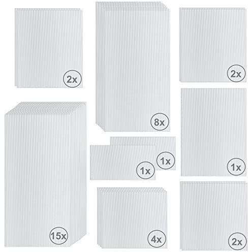 Zelsius Hohlkammerstegplatten Set 36-teilig | 6 mm Gewächshausplatte | Ersatzplatten für Gewächshaus, Garten Treibhaus
