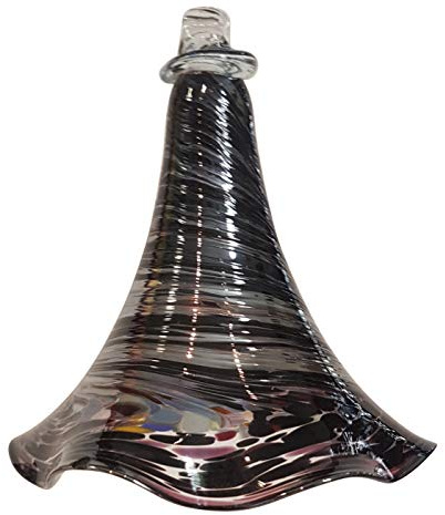Oberstdorfer Glashütte Ornament zum hängen schwarz bunt Glocke zum hängen Dekokugel Glaskugel Fensterdekoration Höhe ca. 10 cm