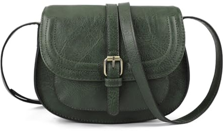 AFKOMST Umhängetasche Damen Klein, Frauen PU Leder Schultertaschen, Handtasche Damen, mit Verstellbar Abnehmbar Schultergurt…