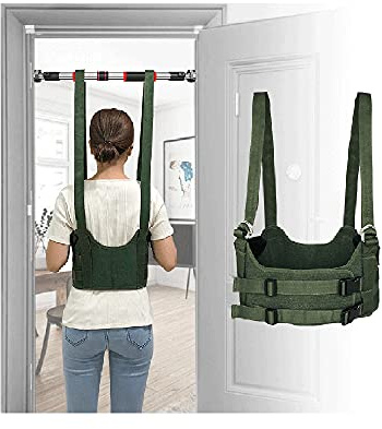 Ryggsträckare, ländryggsdraganordning, dekompressionsmaskin, ländryggsbälte för nedre ryggsmärtlindring ischias, bråck, skiva, ryggjusteringsenhet, häng upp och ner, stretch, ryggsele (medium)