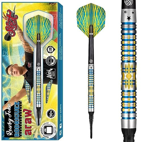Shot! Soft Darts Rowby John Rodriquez Araw 90% Tungsten Softtip Darts Softdart Dartpfeile Set (20 Gramm)