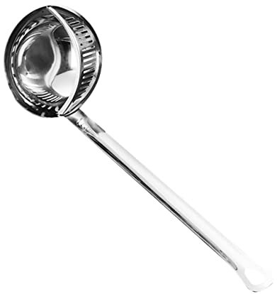 YARNOW 1pezzi Cucchiaio Da Zuppa Con Filtro Per Olio Da Cucina in Acciaio Inossidabile Facile Da Pulire e Riporre