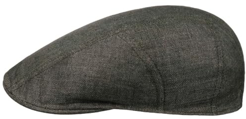 Stetson Herringbone Schirmmütze Flatcap Fischgrat UV-Schutz 40 Herren Frühling Sommer
