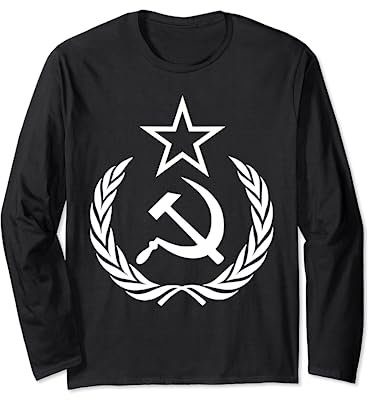 CCCP - Maglietta a maniche corte con falce e martello dell'Unione Sovietica Maglia a Manica