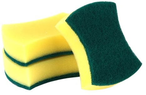Mobestech 5pcs Double-Sided Cleaning Sponge Wipe Kitchen Cleaning Pad for Dishwashing Dishwashing Sponge Pad for Daily and Kitchen Scenarios
