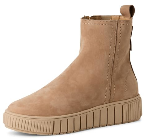 Tamaris Bottines en cuir pour femme, camel, 37 EU