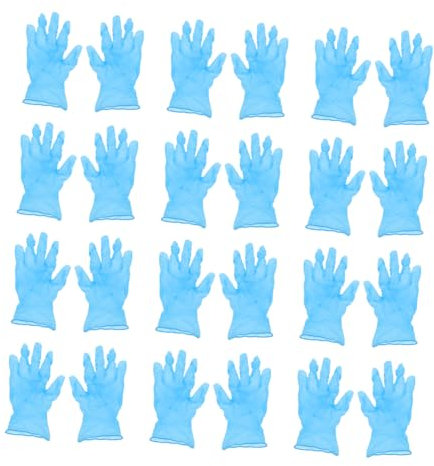 Homoyoyo 100St Handschuhe aus blaue Vinylhandschuhe guantes desechables Wegwerf Handschuhe hochelastische Reinigungshandschuhe Handschuhe für Schönheitsuntersuchungen sauber