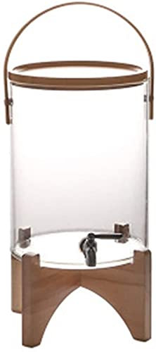 WHITEUQ Dispensador de Cerveza, Barril de Cerveza, dispensador de Jugo, dispensador de Bebidas heladas de Vidrio, para Fiestas al Aire Libre (Transparente 39,5 x 19,5 cm)