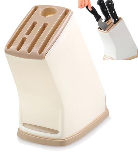 Soporte de bloque de cuchillos de plástico Organizador de cuchillos Inserto de cajón Almacenamiento y organizador para cuchillos Organizador de cuchillos de encimera de cocina,
