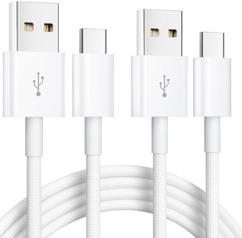 USB C Kabel [2 Stück 1M] USB C Ladekabel USB auf USB C Kabel USB C Geflochten Schnellladekabel Kompatibel iPhone 17/16/15/16Pro,Samsung,Google Pixel,Huawei,LG,Xiaomi,Sony,Handy Type C ladekabel