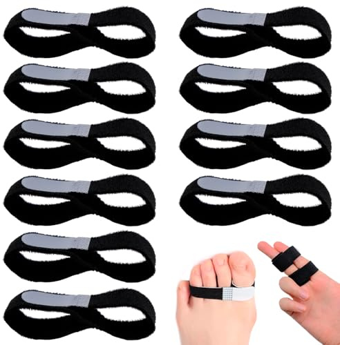 JJYHEHOT 10 stycken trigger fingerskena, fingerbandage, justerbart ventilerande fingerskydd, fingerklämma skena för litet finger, långfinger och ringfinger