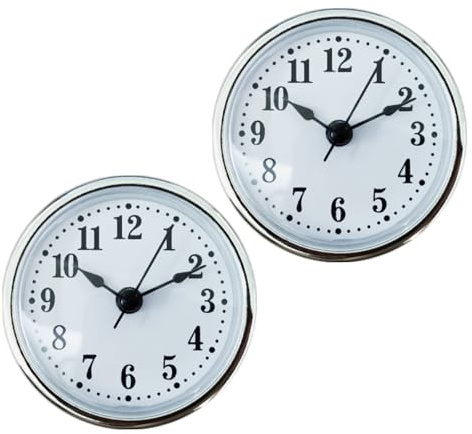 xbiez 2Pcs Elegante 65MM Quarz Uhr Einsatz Für Reparatur Mit Römisch/Arabischen Ziffern Und Gold Silber Trim Für Uhr Schöpfung
