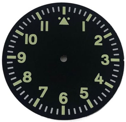 1 pieza de reloj con esfera luminosa de 35,5 mm, movimiento NH35, 8205, 8215, 821A, 2813, 3804, color negro(02,Fit Miyota82)