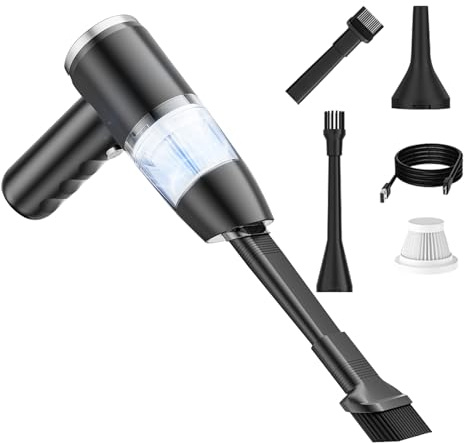 Vgvgaj - Aspirador de Mano para Coche, removedor de Polvo para Mascotas - Aspirador USB inalámbrico Recargable de succión Potente para Cabello Sucio, alfombras de Pisos para Coches, Zonas reservadas