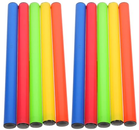 Homoyoyo Palos para Carreras de Relevos y Bastones de Atletismo 10 Piezas Estándar para Eventos Deportivos Escolares y Profesionales