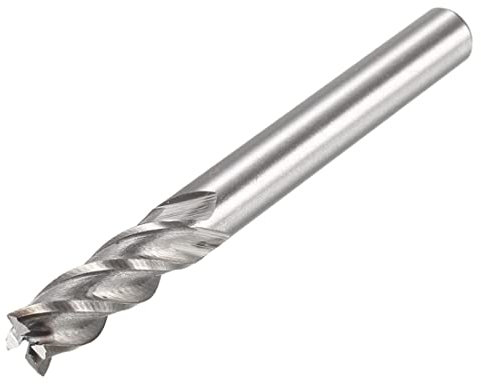 sourcingmap 1/4 x 1/4 4 Flute Straight Shank HSS Spiral End Mill Milling Cutter