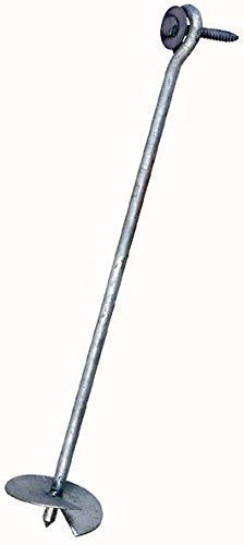 Gartenwelt Riegelsberger 1 Stück Bodenanker 50 cm, aus Stahl feuerverzinkt, inkl. Holzschraube + Scheibe