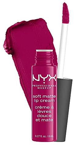 NYX Professional Makeup Lippenstift, Soft Matte Lip Cream, Cremiges und mattes Finish, Hochpigmentiert, Langanhaltend, Vegane Formel, Farbton: Madrid