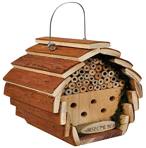 Garden Mile Insect And Bee Hotel Decorative Wooden Bug Hotels For Gardens Hanging Bee House And Insect Hotel Large Durable Long Lasting Bug Houses For Garden