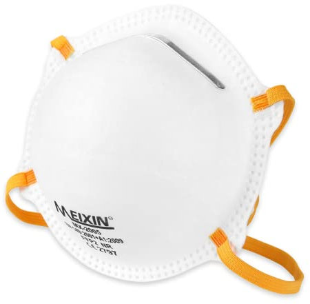 Meixin 20x Atemschutz-Masken MX-2005 - FFP2-Maske - Mundschutz ohne Ventil - Gesichtsmaske - Atem-Maske - Zertifizierte Staubschutzmasken - 20er Set