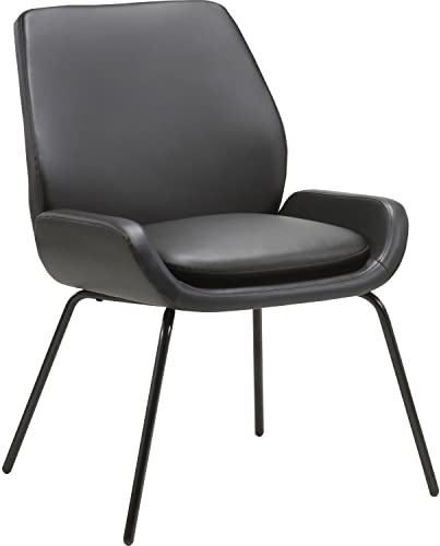 Lorell LLR68574 Bonded Leather U-Shaped Seat Guest Chair