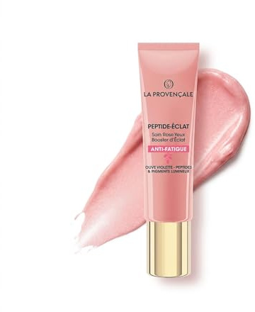 La Provençale Peptide-Éclat - Soin Yeux Rose Booster d'Éclat Anti-fatigue - Olive violette - Peptides & Pigments lumineux - Efficacité Prouvée - 15 ml