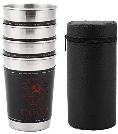 4pcs 170ml Stainless Steel Wine, Double-Wall Vacuum Insulated Stemless Wine Glass with Lid