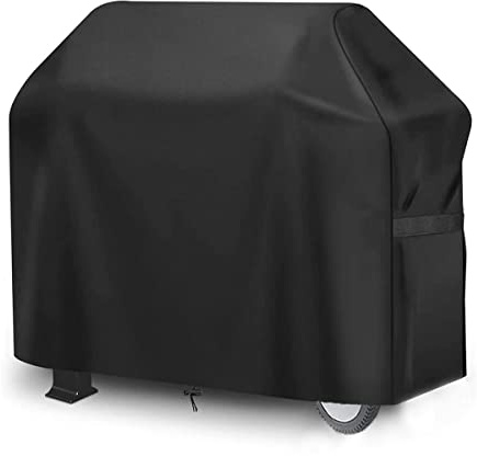 BESKETIE Copertura barbecue, resistente alle intemperie, per barbecue a gas, per Weber Genesis Spirit E-310, E-320, 420D Oxford, impermeabile, antipioggia, copertura antipolvere, 147 x 61 x 122 cm | Copertura protettiva per barbecue a gas Weber E-310, E-320, E325, E330, impermeabile, antivento, resistente ai raggi UV
