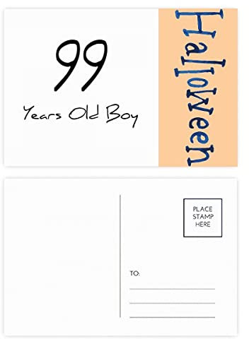 Halloween-Postkarten-Set für 99 Jahre alte Jungen, 20 Stück