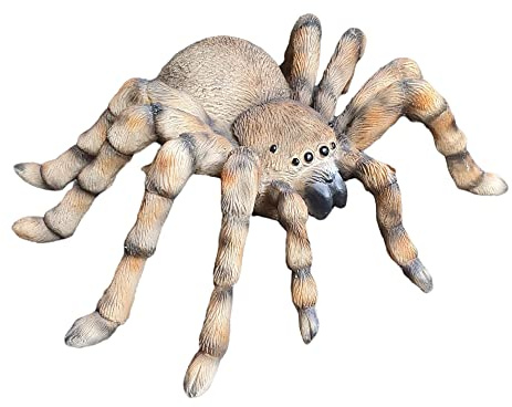 Aspinaworld Gartenfigur Vogelspinne 26 cm breit – detailreiche Spinnen Figur aus Kunstharz – für Außenbereich