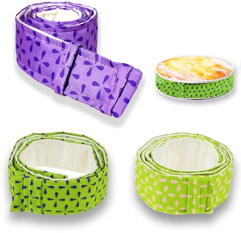 3 Piezas Tiras de Pastel Tiras, Hornear Pastel Juego de Tiras, Hornear Molde de Pastelería, Para Hacer Pasteles y Otras Delicias Horneadas