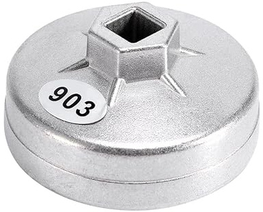 NONROT Llave de Filtro de Aceite de Aluminio de 74mm y 14 Flautas, Herramienta de extracción de enchufes for BMW, Audi, Benz, Llave de Filtro de Aceite, Herramienta automática